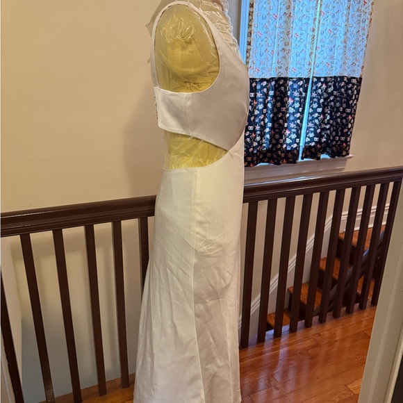 Anthropologie Sachin & Babi Sierra V-Neck Cutout Satin Midi dress, Size 10 NWT - Picture 6 of 13